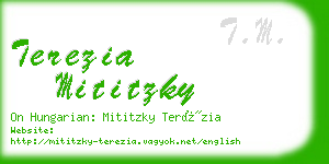 terezia mititzky business card